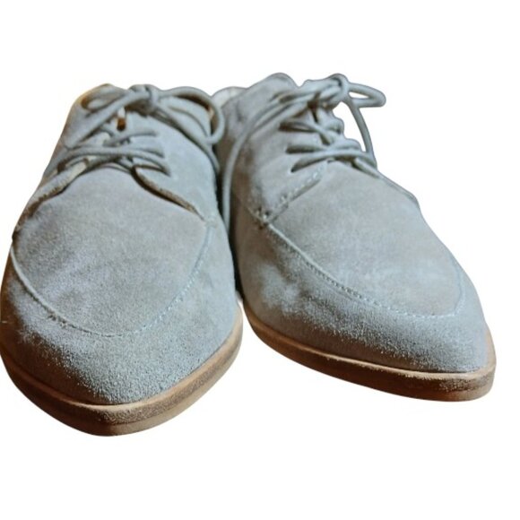 DOLCE VITA Gray Taupe Suede Lace up Oxford Loafers Like New - Picture 7 of 11
